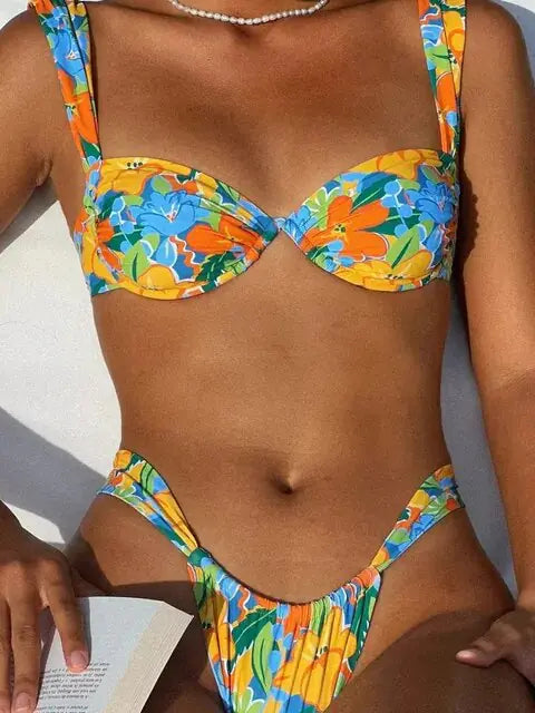 Thong Brazilian Bikinis Set Bathing Suit Beachwear